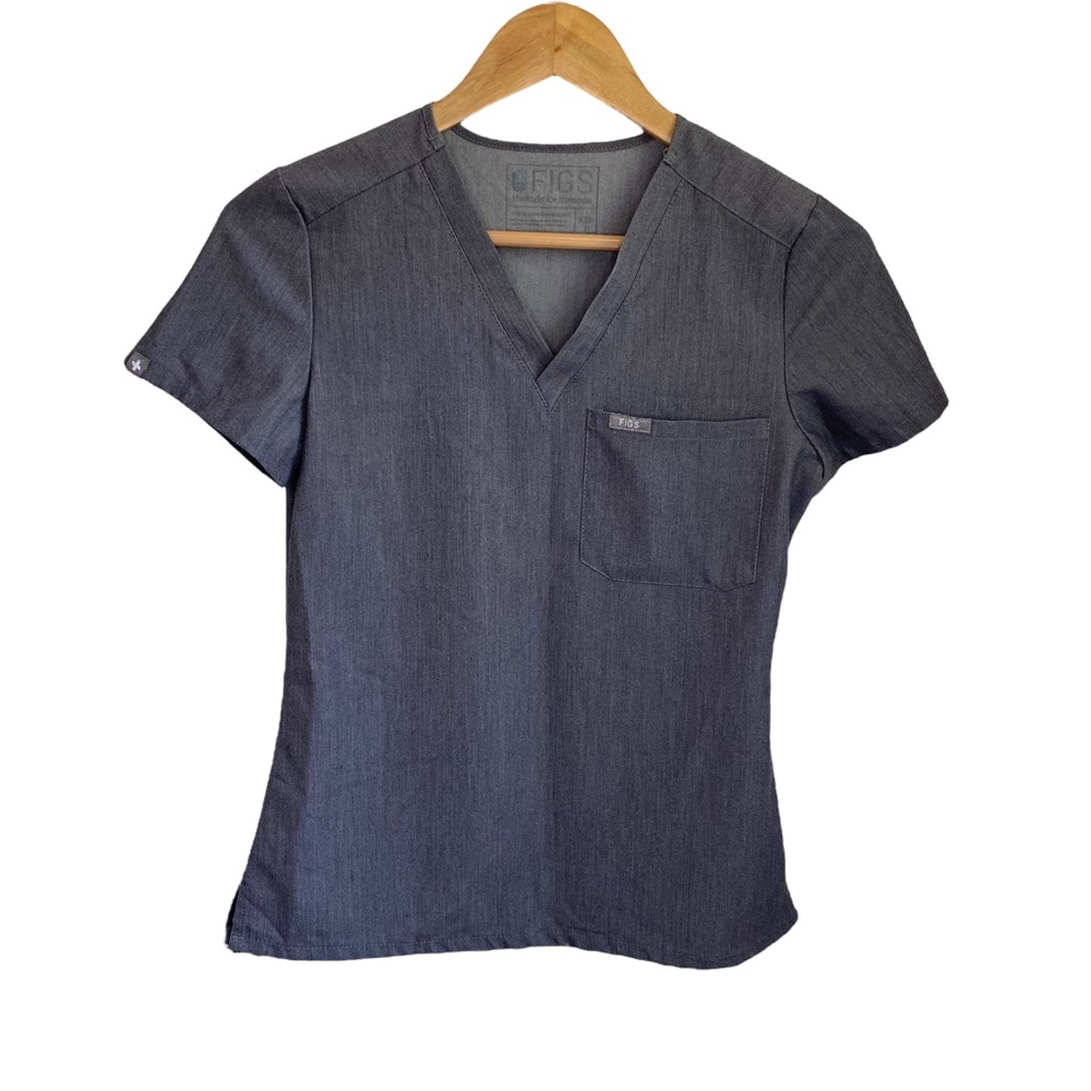 FIGS Catarina One Pocket Scrub Top XXS graphite grey - Picture 5 of 10